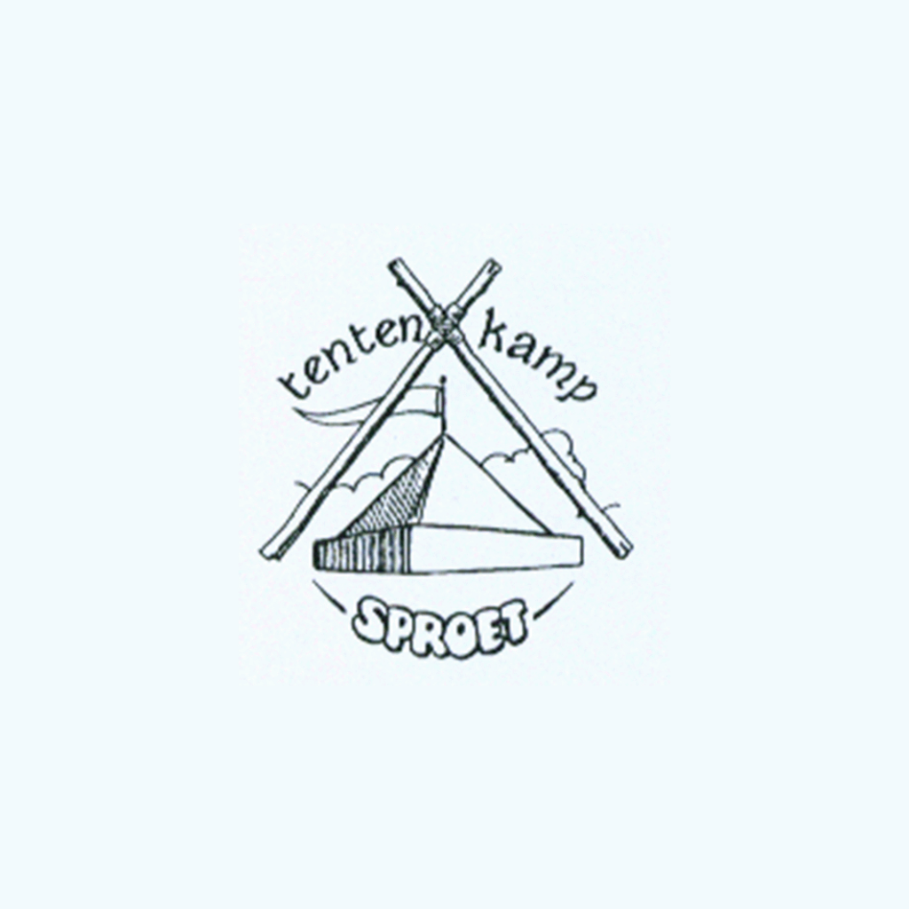 Het logo van Sproet's eerste tentenkamp.